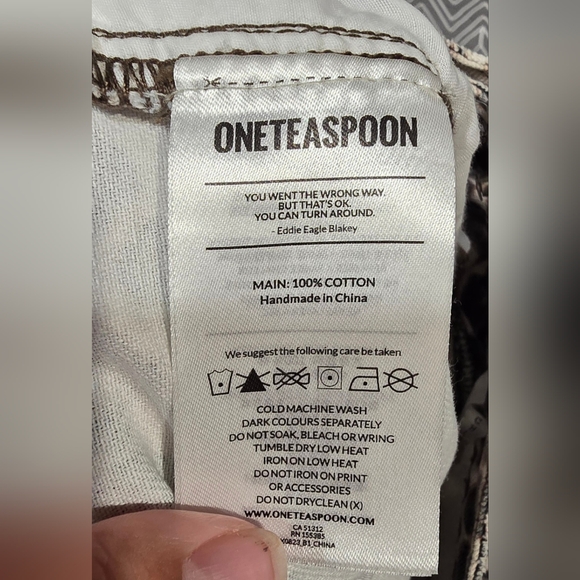 One Teaspoon Streetwalker High Waisted Straight Leg Denim Trousers Size 24 - Picture 9 of 12